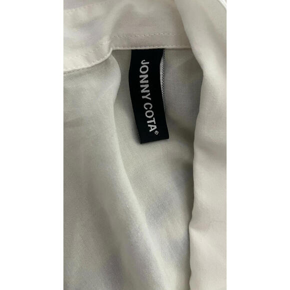 JONNY COTA OVERSIZED WHITE SHEER BUTTON UP OPERA BLOUSE SHIRT - Picture 9 of 9